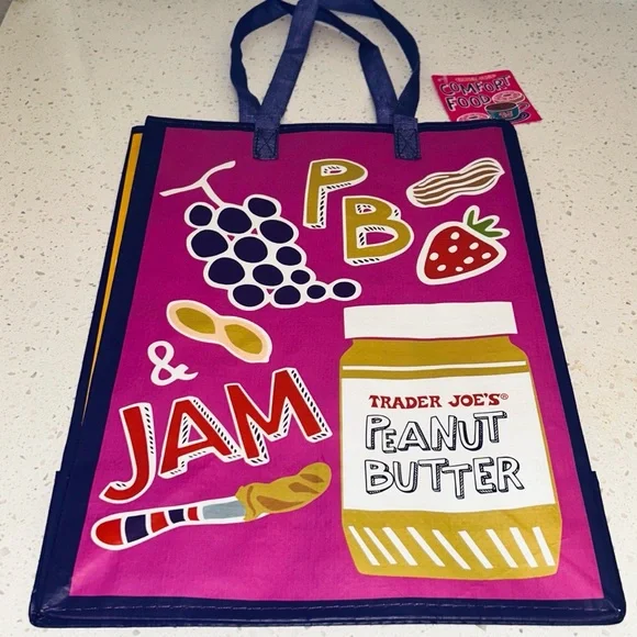 🍟 Trader Joe’s Ultimate Comfort Foods Tote Bag 16” x 13” NWT - Picture 3 of 8